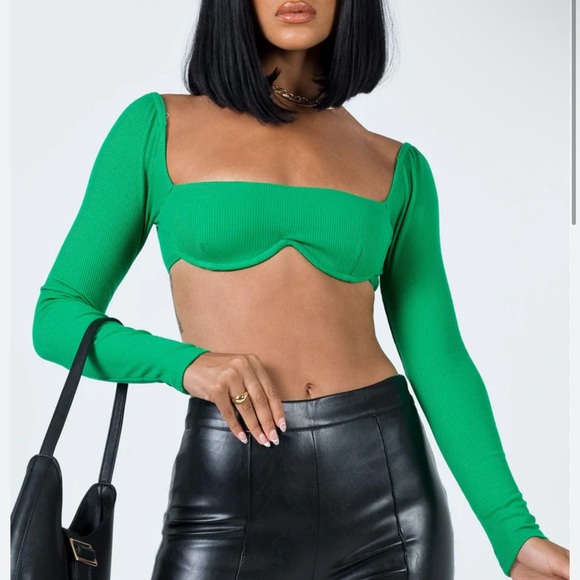 Princess Polly Becca Long Sleeve Crop Top - Picture 2 of 5